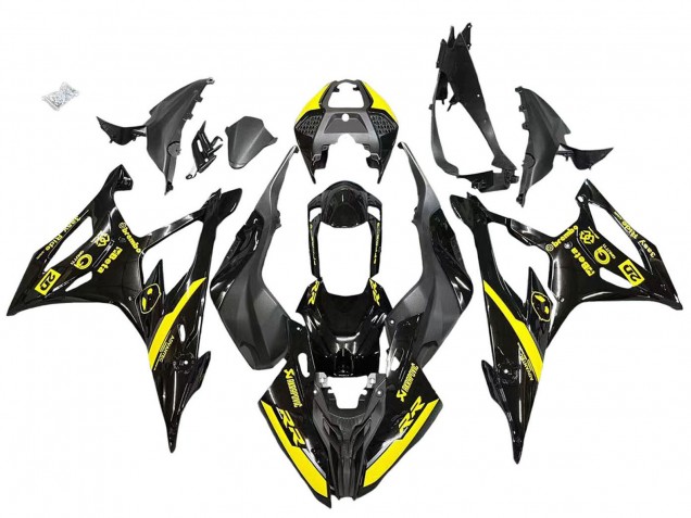 2019-2022 Glossy Black Yellow BMW S1000RR Motorcycle Fairings Australia