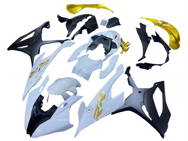 2019-2022 White Gold BMW S1000RR Motorcycle Fairings Australia