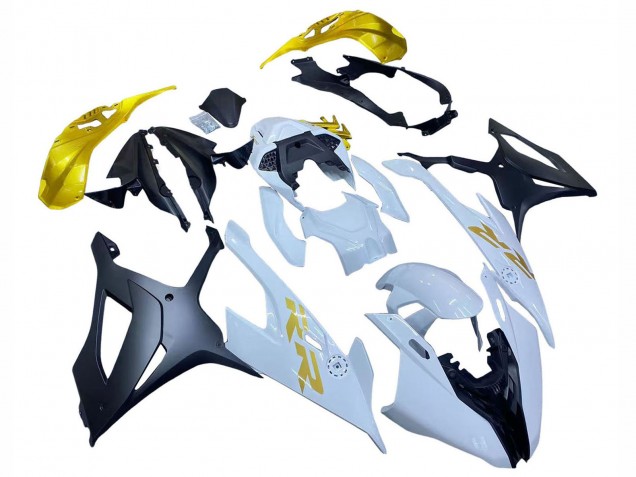 2019-2022 White Gold BMW S1000RR Motorcycle Fairings Australia