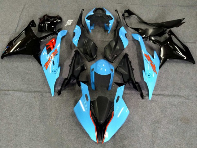 2019-2022 Black Light Blue BMW S1000RR Motorcycle Fairings Australia