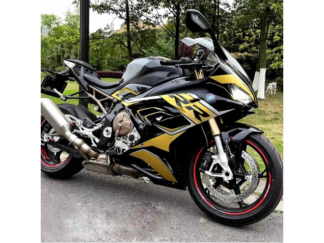 2019-2022 Black Gold BMW S1000RR Motorcycle Fairing Australia