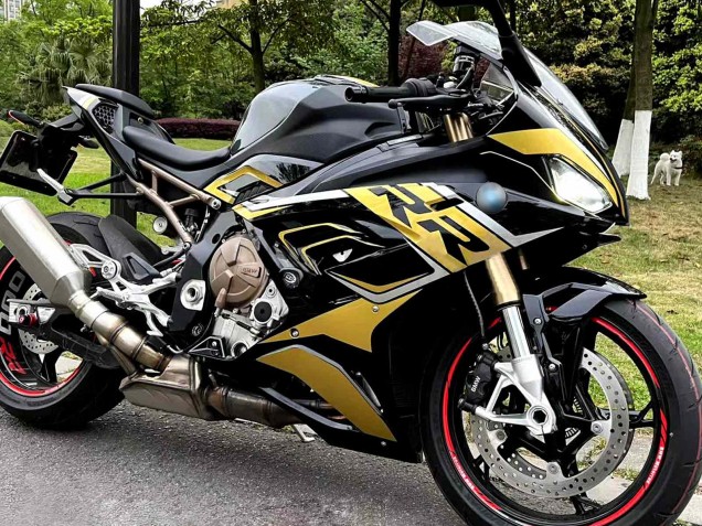 2019-2022 Black Gold BMW S1000RR Motorcycle Fairing Australia
