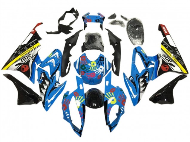 2017-2018 Blue Yellow Black Shark BMW S1000RR Motorcycle Fairings Australia