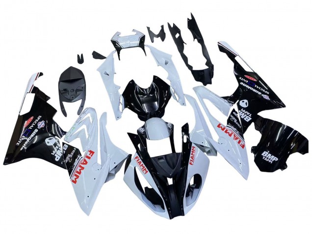 2015-2016 White Glossy Black Fiamm BMW S1000RR Motorcycle Fairings Australia