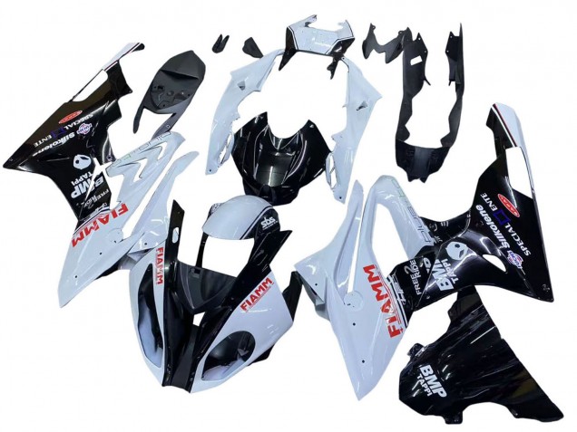 2015-2016 White Glossy Black Fiamm BMW S1000RR Motorcycle Fairings Australia