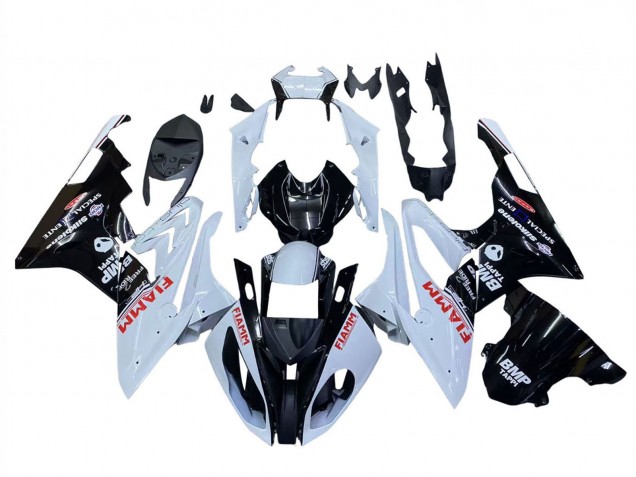 2015-2016 White Glossy Black Fiamm BMW S1000RR Motorcycle Fairings Australia