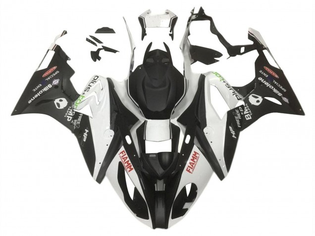 2015-2016 White Matte Black HP Fiamm BMW S1000RR Motorcycle Fairings Australia