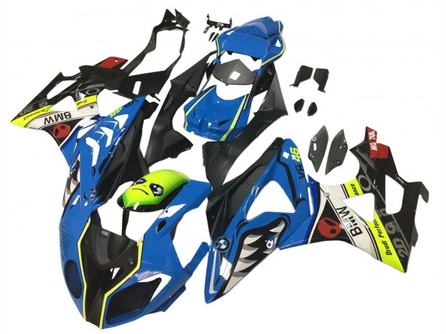 2009-2014 Blue Yellow Red Black Shark VR 46 BMW S1000RR Motorcycle Fairings Australia