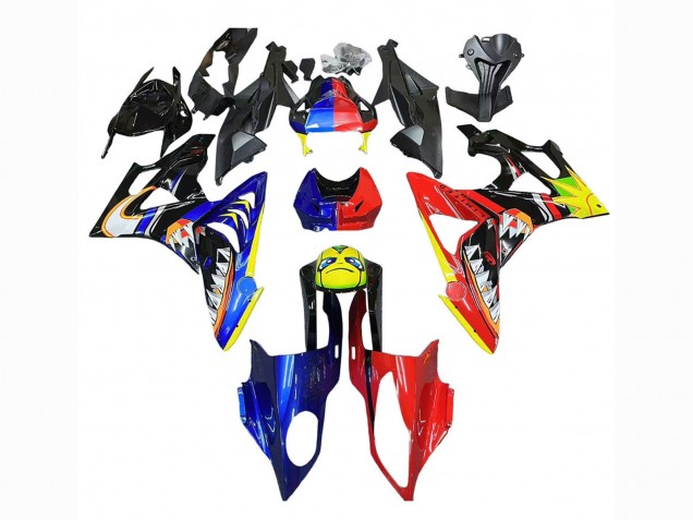 2009-2014 Red Blue Yellow Shark BMW S1000RR Motorcycle Fairings Australia