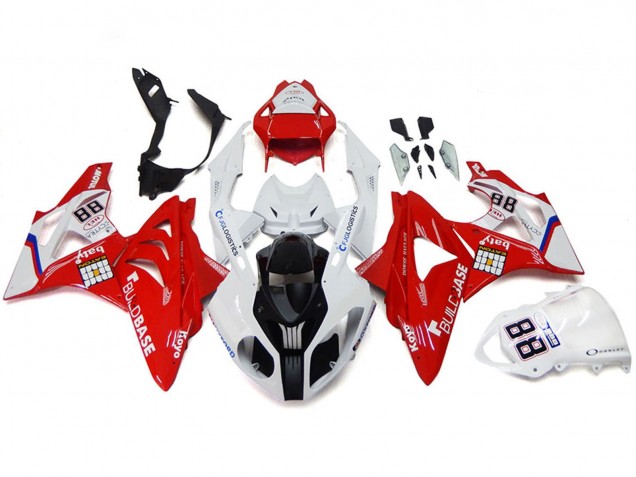 2009-2014 White Red BMW S1000RR Motorcycle Fairings Australia