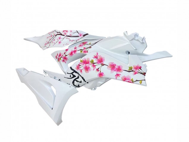 2023-2025 Black White with Flower Kawasaki ZX6R Motorcycle Fairings Australia