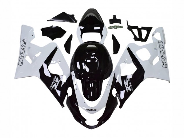 2004-2005 White Black Suzuki GSXR 600 / GSXR 750 Motorcycle Fairings Australia
