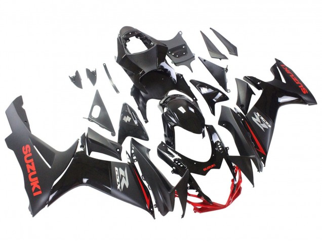 2011-2024 Black Grey Red Line Suzuki GSXR 600 / GSXR 750 Motorcycle Fairings Australia