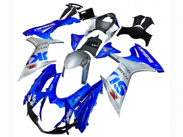 2011-2024 Blue Silver Ecstar Suzuki GSXR 600 / GSXR 750 Motorcycle Fairings Australia