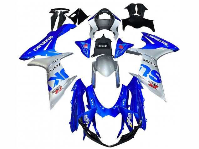 2011-2024 Blue Silver Ecstar Suzuki GSXR 600 / GSXR 750 Motorcycle Fairings Australia