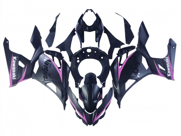 2018-2024 Matte Black Pink Kawasaki Ninja 400 Motorcycle Fairings Australia