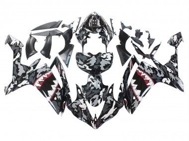 2007-2008 Grey White Camouflage Shark Yamaha YZF 1000 R1 Motorcycle Fairings Australia