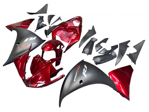 2009-2011 Red Matte Black Yamaha YZF 1000 R1 Motorcycle Fairings Australia