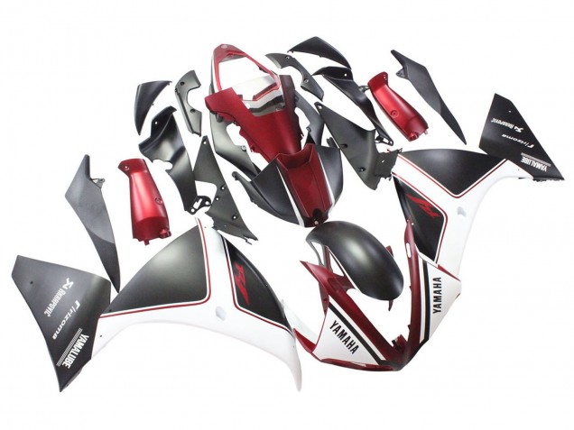 2009-2011 Red White Matte Black Yamaha YZF 1000 R1 Motorcycle Fairings Australia