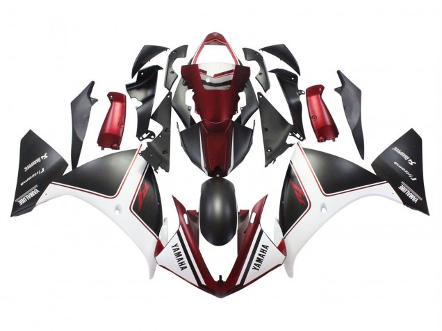 2009-2011 Red White Matte Black Yamaha YZF 1000 R1 Motorcycle Fairings Australia