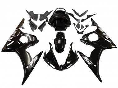 2003-2004 Glossy Black White Decals Yamaha YZF R6 Motorcycle Fairings Australia