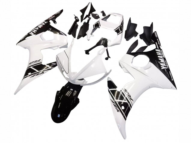 2003-2004 White Glossy Black Yamaha YZF R6 Motorcycle Fairing Australia