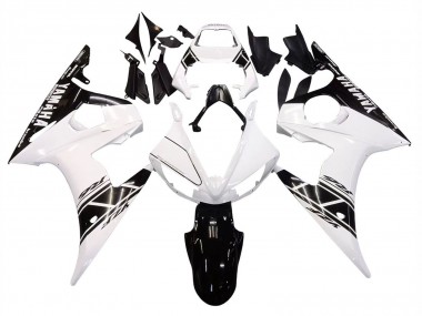 2006-2009 White Glossy Black Yamaha YZF R6S Motorcycle Fairings Australia