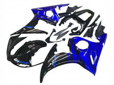 2006-2009 Blue Glossy Black Yamaha YZF R6S Motorcycle Fairings Australia
