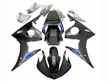 2006-2009 Matte Black Blue Yamaha YZF R6S Motorcycle Fairings Australia