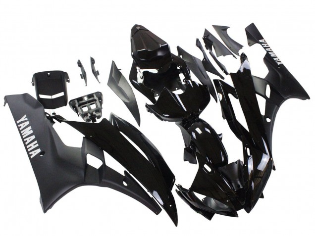 2006-2007 Glossy Black Matte Black Yamaha YZF 600 R6 Motorcycle Fairings Australia