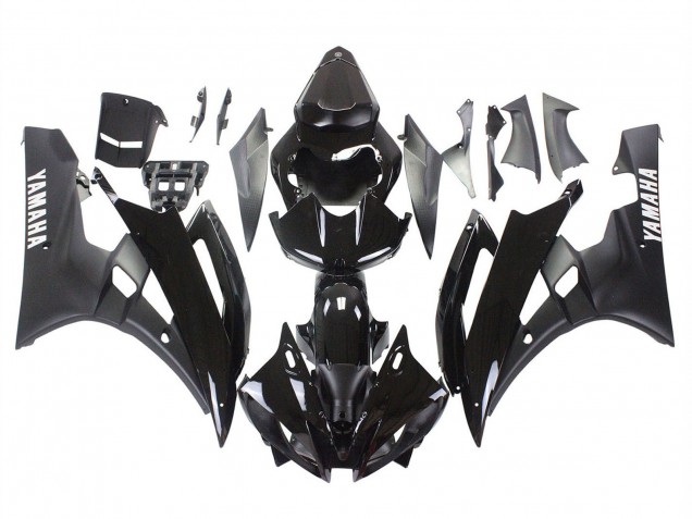2006-2007 Glossy Black Matte Black Yamaha YZF 600 R6 Motorcycle Fairings Australia