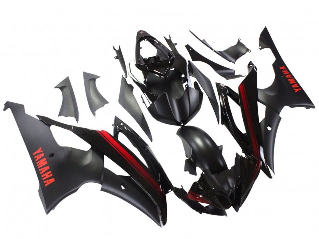 2008-2016 Glossy Black Matte Black Red Stripe Yamaha YZF 600 R6 Motorcycle Fairings Australia