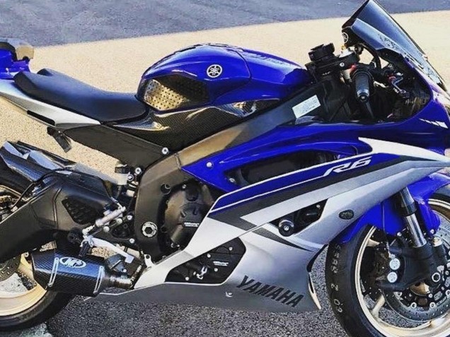 2008-2016 Silver Blue Yamaha YZF 600 R6 Motorcycle Fairings Australia