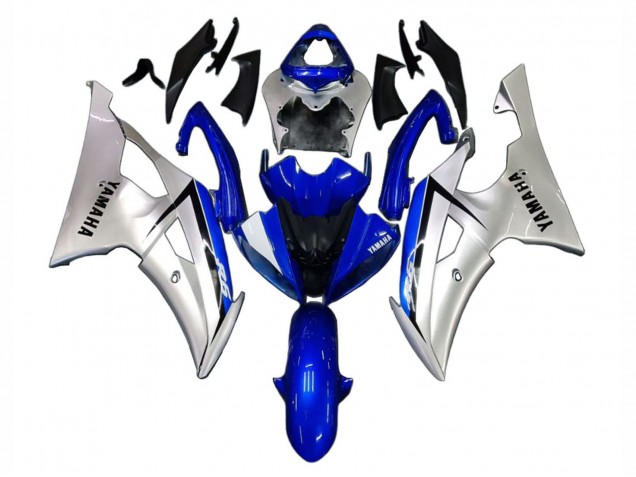 2008-2016 Silver Blue Yamaha YZF 600 R6 Motorcycle Fairings Australia