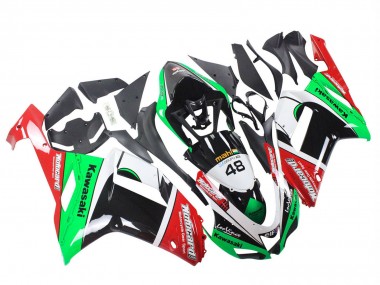 2007-2008 Green Red Kawasaki ZX6R Motorcycle Fairings Australia