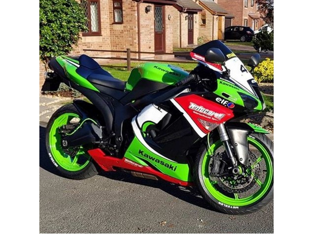 2007-2008 Green Red Kawasaki ZX6R Motorcycle Fairings Australia
