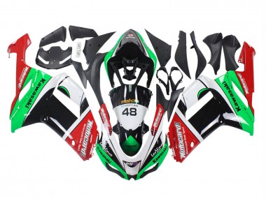 2007-2008 Green Red Kawasaki ZX6R Motorcycle Fairings Australia