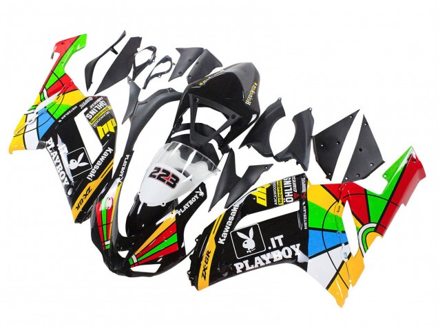 2007-2008 Colorful Playboy 223 Kawasaki ZX6R Motorcycle Fairings Australia