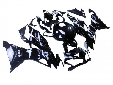 2019-2022 Glossy Black White Kawasaki ZX6R Motorcycle Fairings Australia