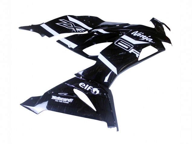 2019-2022 Glossy Black White Kawasaki ZX6R Motorcycle Fairings Australia