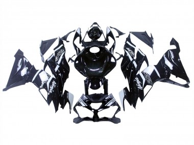 2019-2022 Glossy Black White Kawasaki ZX6R Motorcycle Fairings Australia