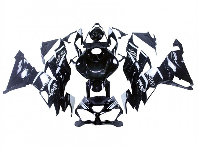 2019-2022 Glossy Black White Kawasaki ZX6R Motorcycle Fairings Australia