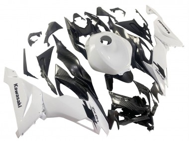 2019-2022 White Black Carbon Fiber Kawasaki ZX6R Motorcycle Fairings Australia
