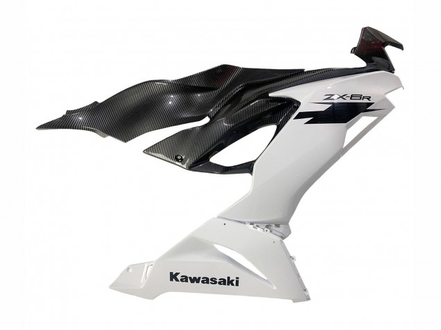 2019-2022 White Black Carbon Fiber Kawasaki ZX6R Motorcycle Fairings Australia