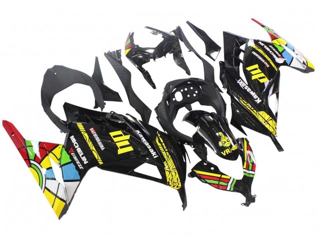 2013-2024 Glossy Black Yellow Red Green Blue White Kawasaki EX300 Motorcycle Fairings Australia