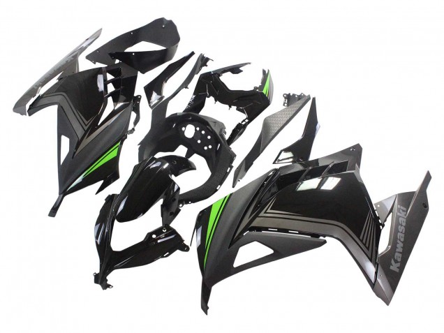 2013-2024 Glossy Black Matte Black Green Kawasaki EX300 Motorcycle Fairings Australia