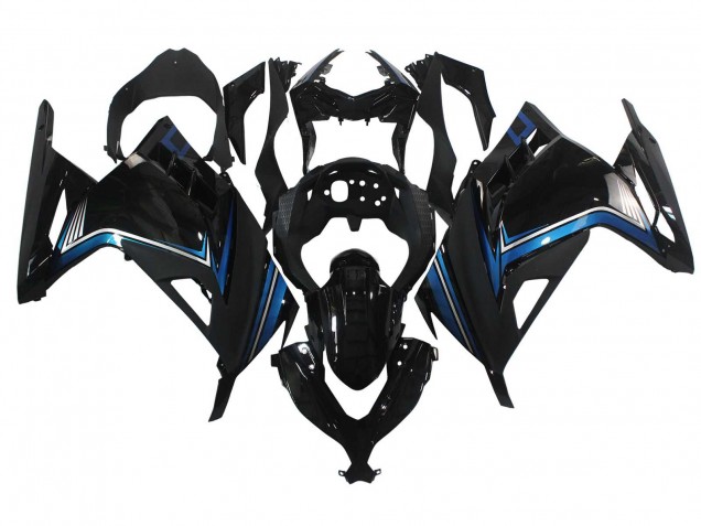 2013-2024 Glossy Black Blue Kawasaki EX300 Motorcycle Fairings Australia