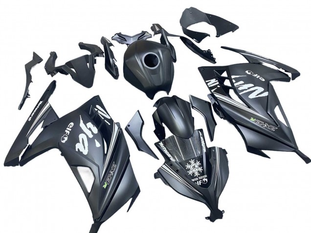 2013-2024 Matte Black White Elf Snow Kawasaki EX300 Motorcycle Fairings Australia