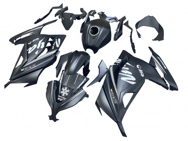 2013-2024 Matte Black White Elf Snow Kawasaki EX300 Motorcycle Fairings Australia