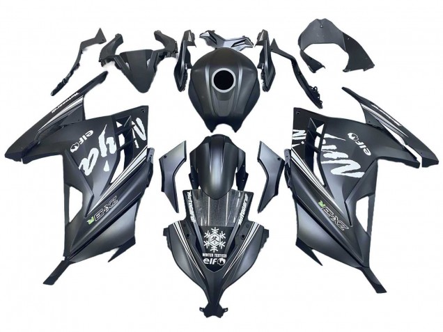 2013-2024 Matte Black White Elf Snow Kawasaki EX300 Motorcycle Fairings Australia